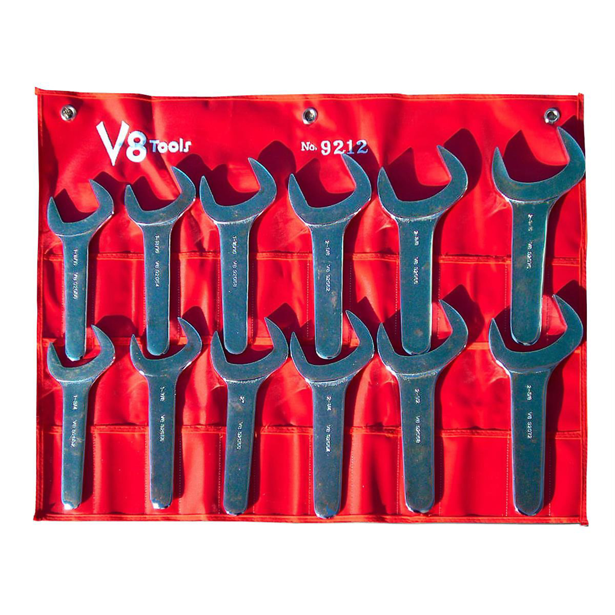 V-8 Tools Jumbo Service Wrench Set — 12-Piece, SAE, Drop-Forged Alloy Steel, Model# V8T9212